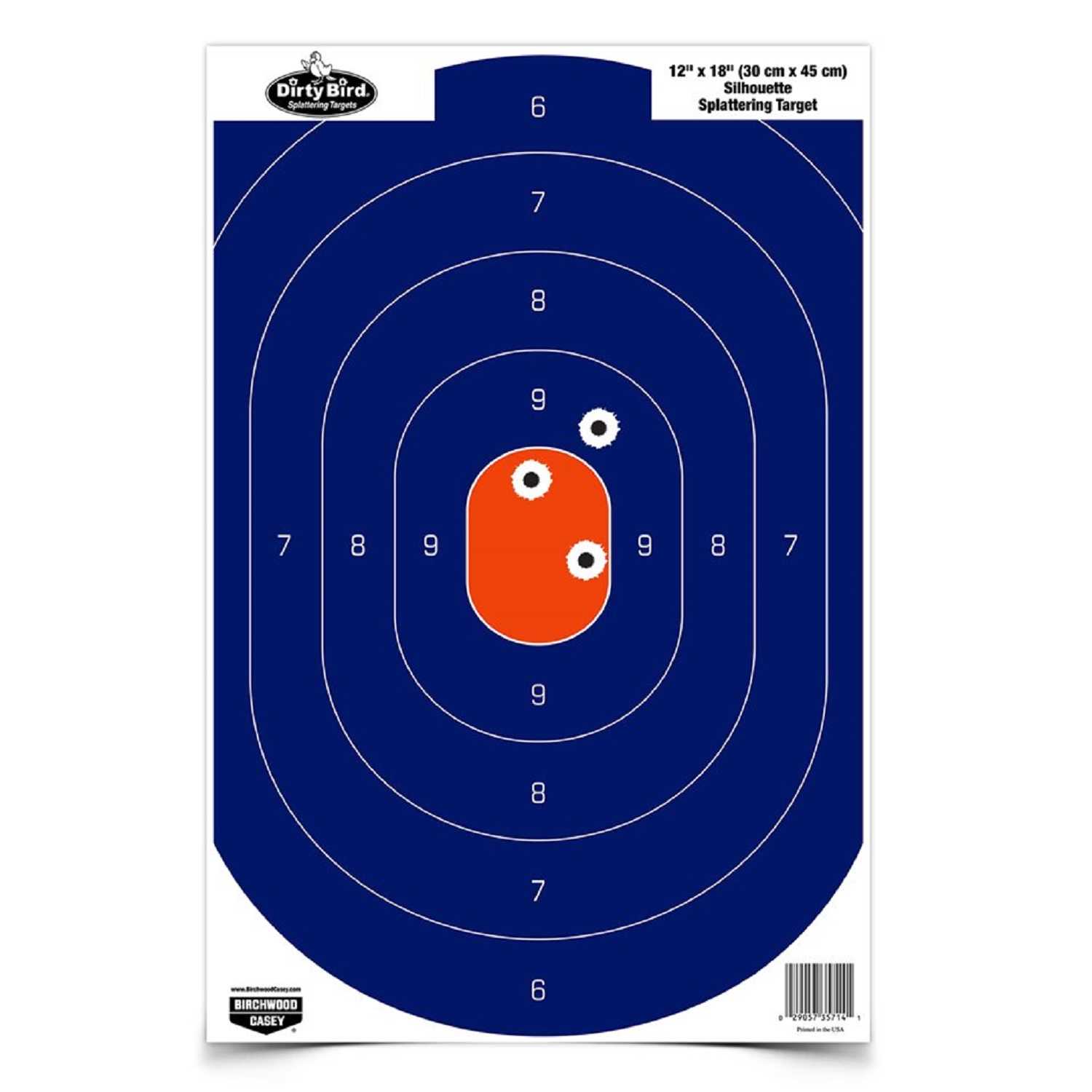 Birchwood Casey 12in x 18in Blue/Orange Silhoutte-50 Targets