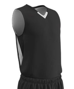 Champro Adult Pivot Reverse Basketball Jersey Black Wht 3XL
