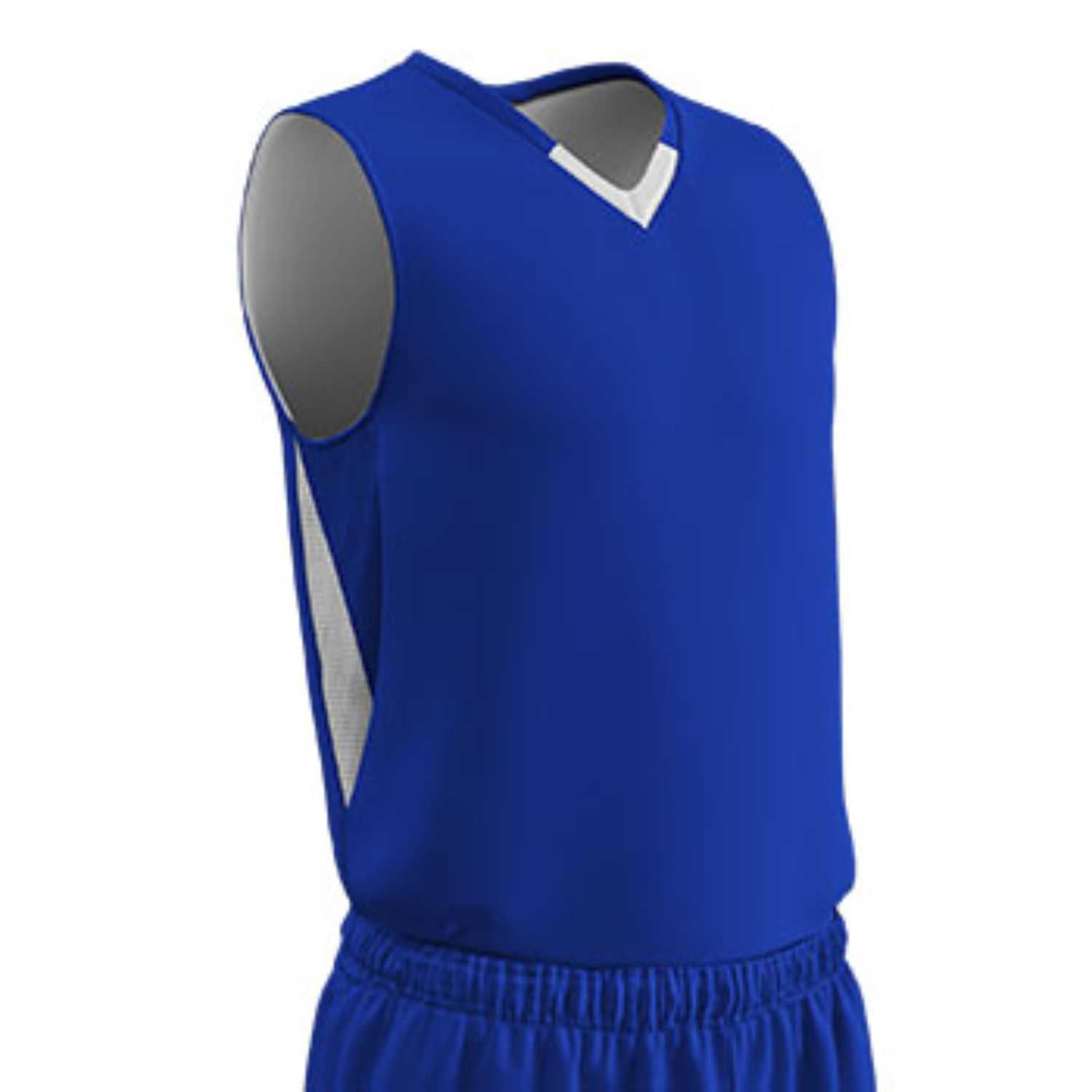 Champro Adult Pivot Reverse Basketball Jersey Royal Wht XL