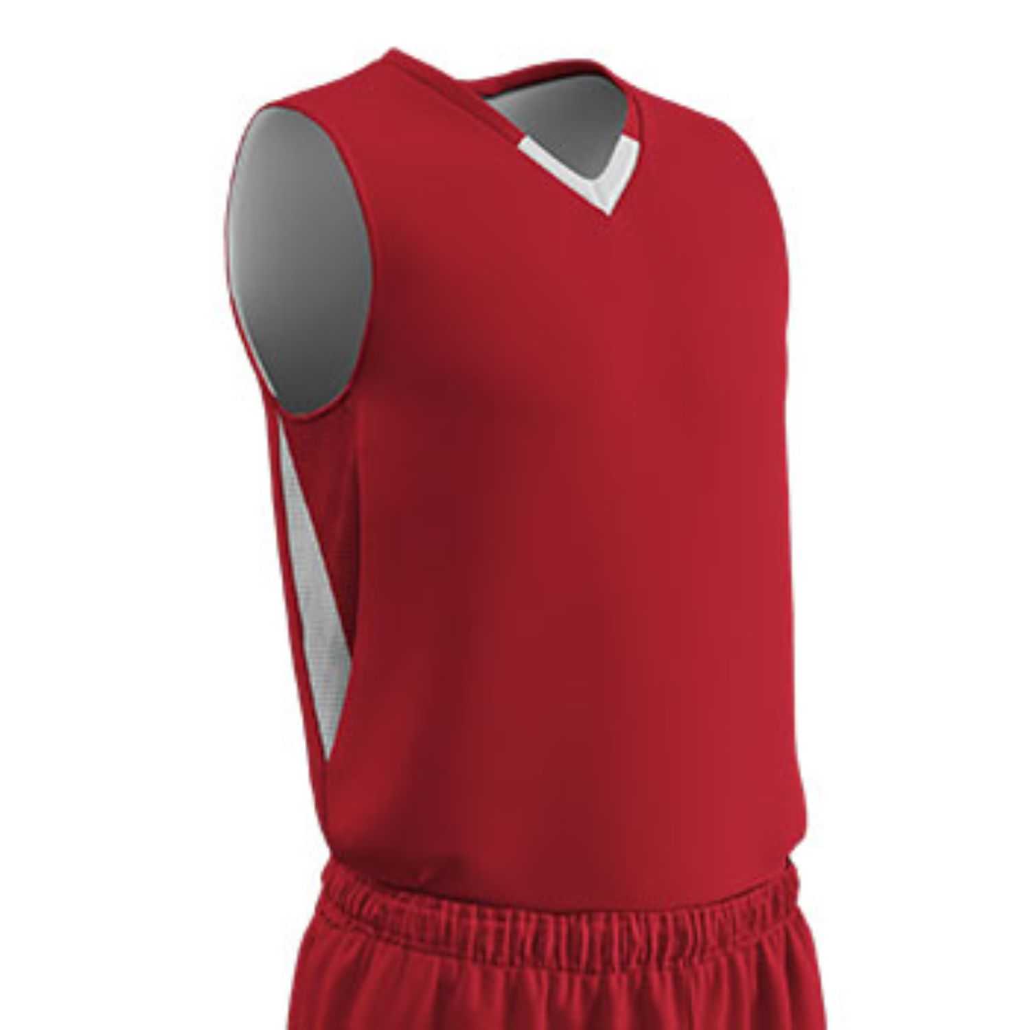 Champro Adult Pivot Reverse Basketball Jersey Scar Wht 3XL