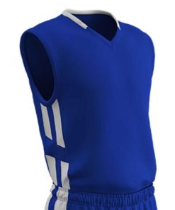 Champro Adult Muscle Basketball Jersey Royal White Medium