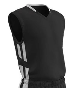 Champro Youth Muscle Basketball Jersey Black White Xlarge