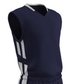 Champro Youth Muscle Basketball Jersey Navy White Small