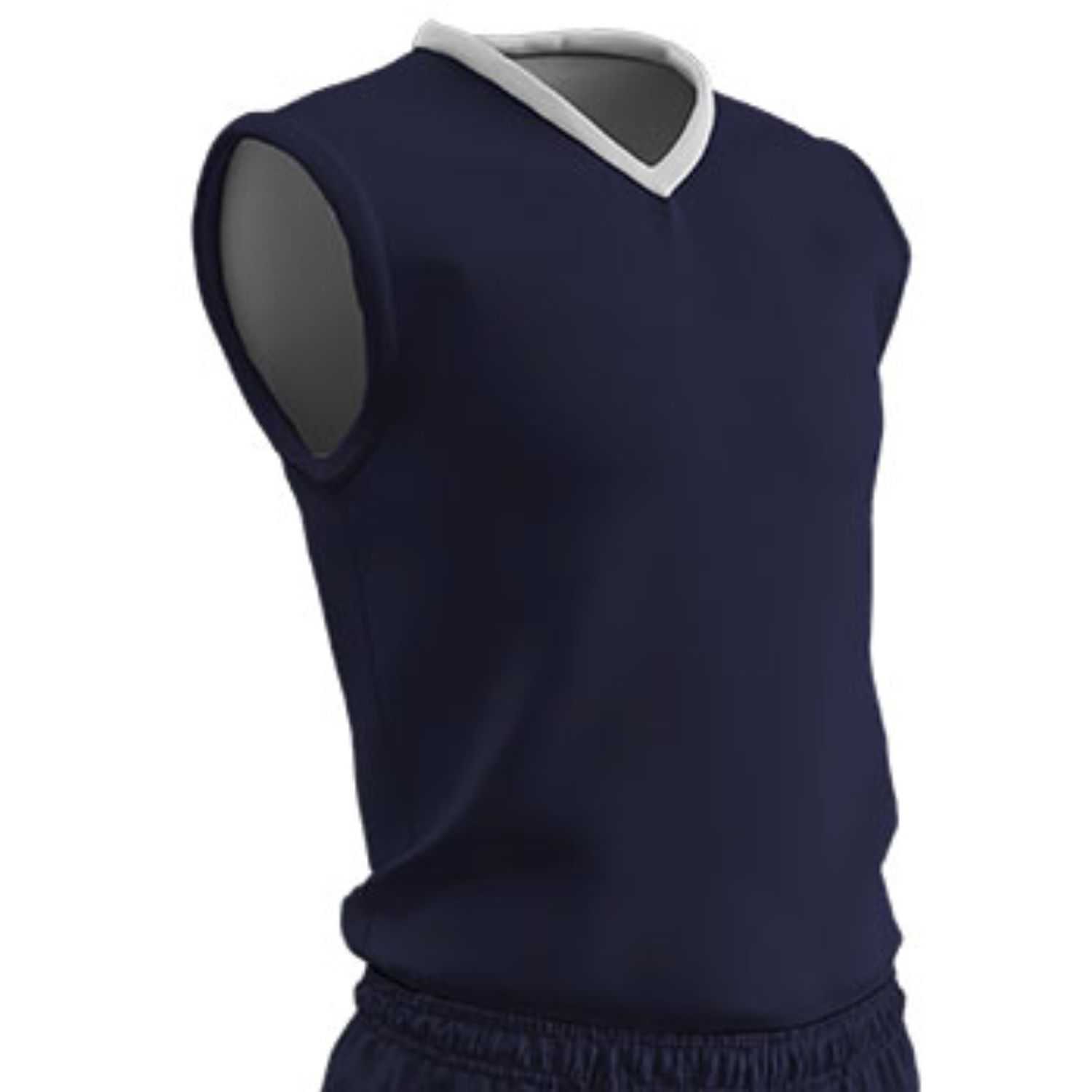 Champro Adult Clutch Basketball Jersey Navy White 3XL