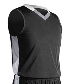 Champro Youth Rebel Basketball Jersey Blk Sil Wht Small
