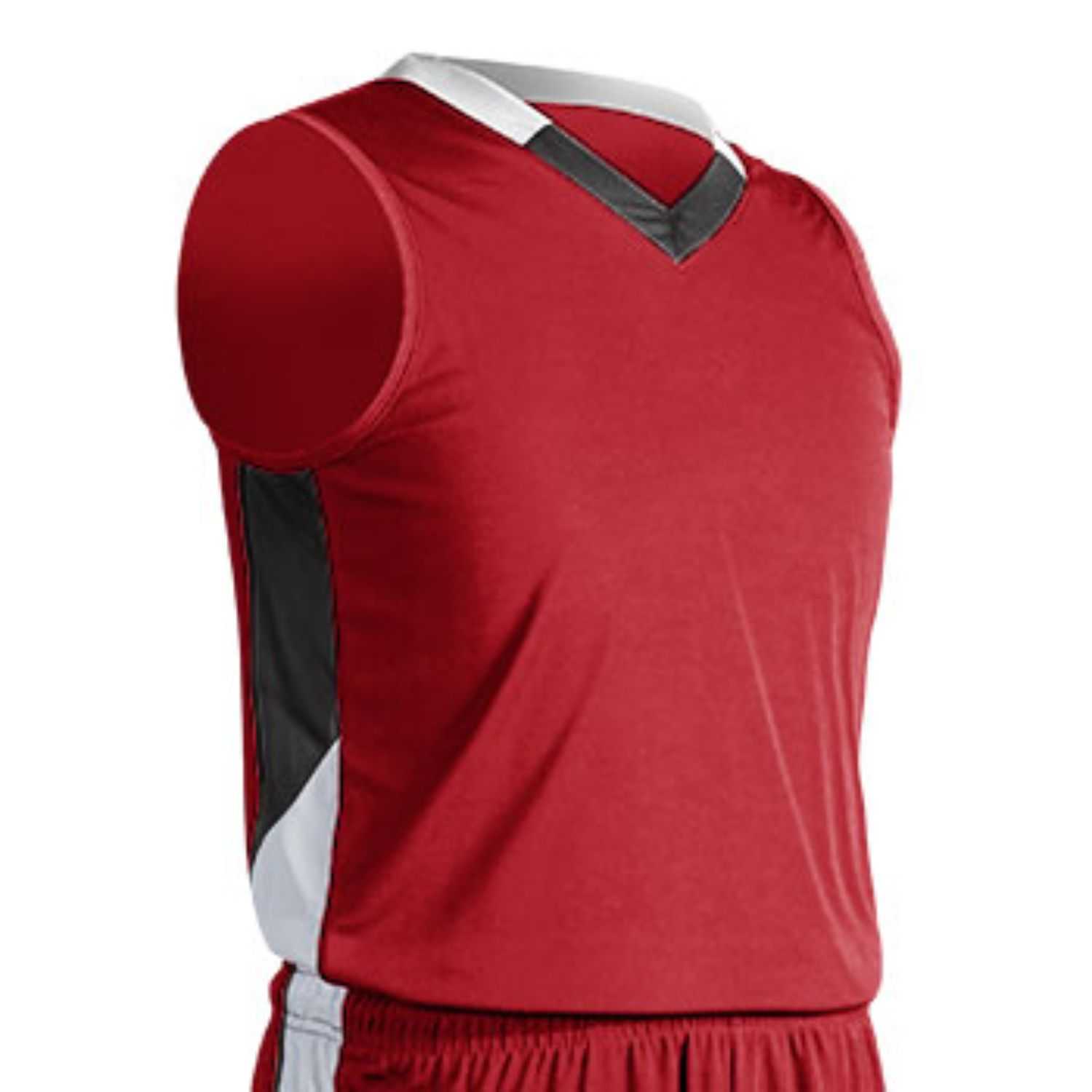 Champro Youth Rebel Basketball Jersey Scar Blk Wht Large