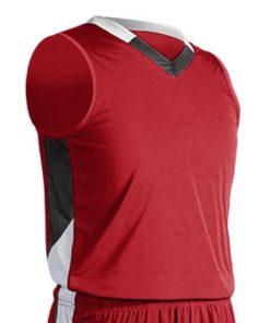 Champro Youth Rebel Basketball Jersey Scar Blk Wht Xlarge