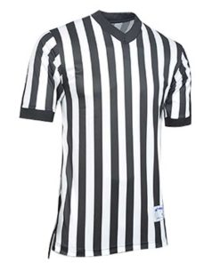 Champro WHISTLE DRI GEAR Basketball Ref Jersey Blk Wht XL
