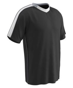 Champro Adult Mark Soccer Jersey Black White Silver Small