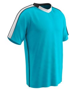 Champro Youth Mark Soccer Jersey Neon Blue White Black Small