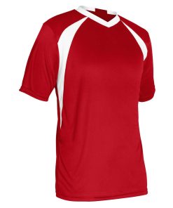 Champro Adult Sweeper Soccer Jersey Scarlet White Xlarge