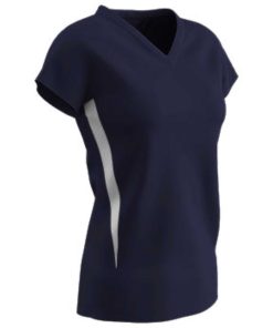 Champro SPIKE Ladies Volleyball Jersey Navy White Xlarge