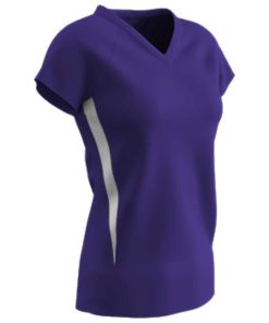 Champro SPIKE Ladies Volleyball Jersey Purple White Medium