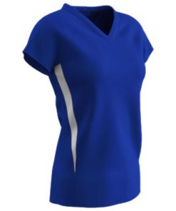 Champro SPIKE Ladies Volleyball Jersey Royal White Small