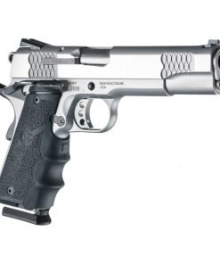 Hogue Red Laser Grip Govt Mod Rubber Grip w Fing Groove Blk