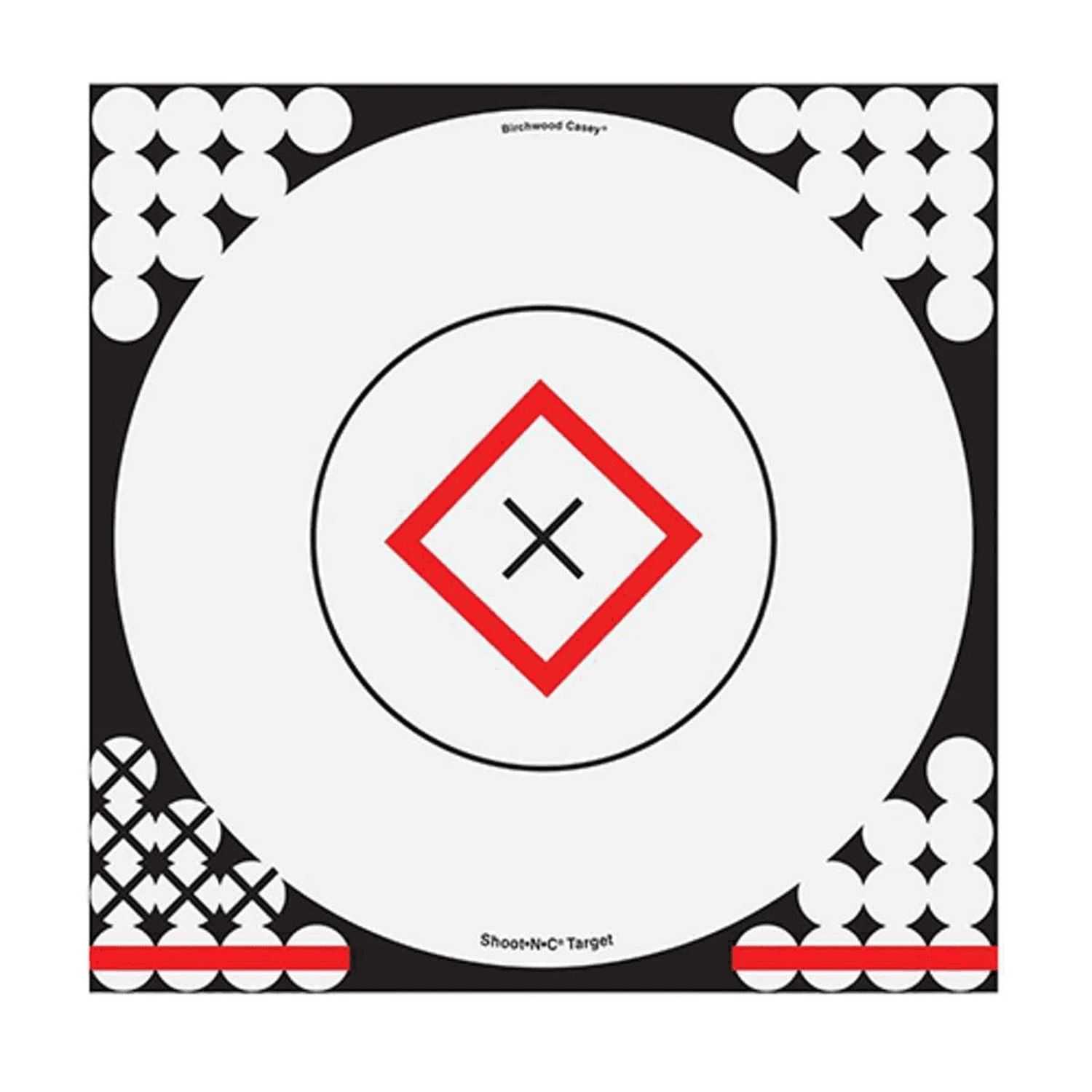 Birchwood Casey SNC 17.75 inch White and Black Target 5 Pack