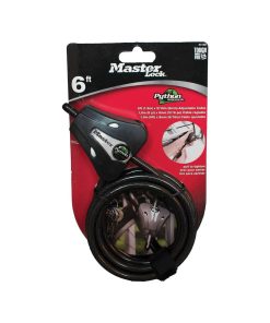 Covert 0.3125 in Master Lock Security Cable Black Case of 4