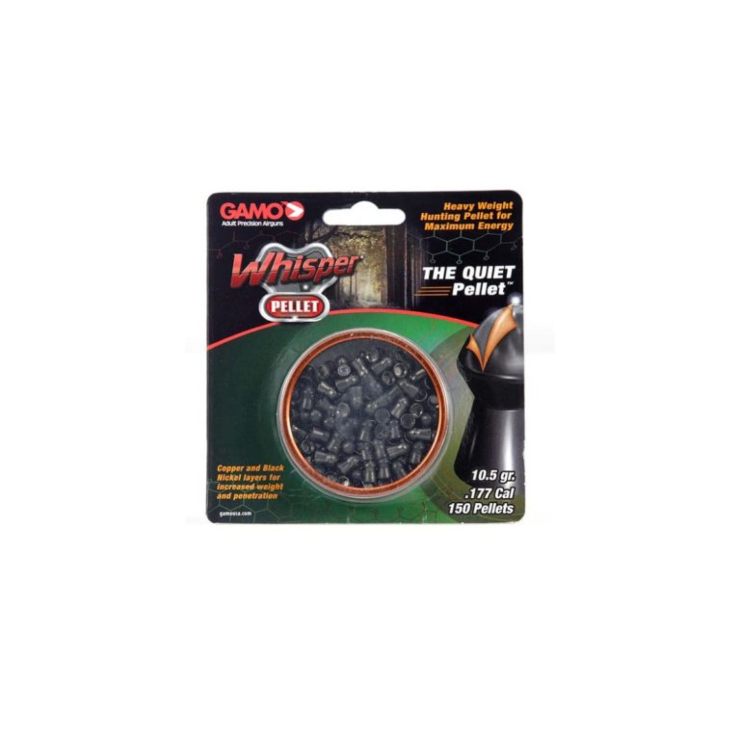 Gamo Whisper Pellet High Weight Quiet Pellet .177 Cal