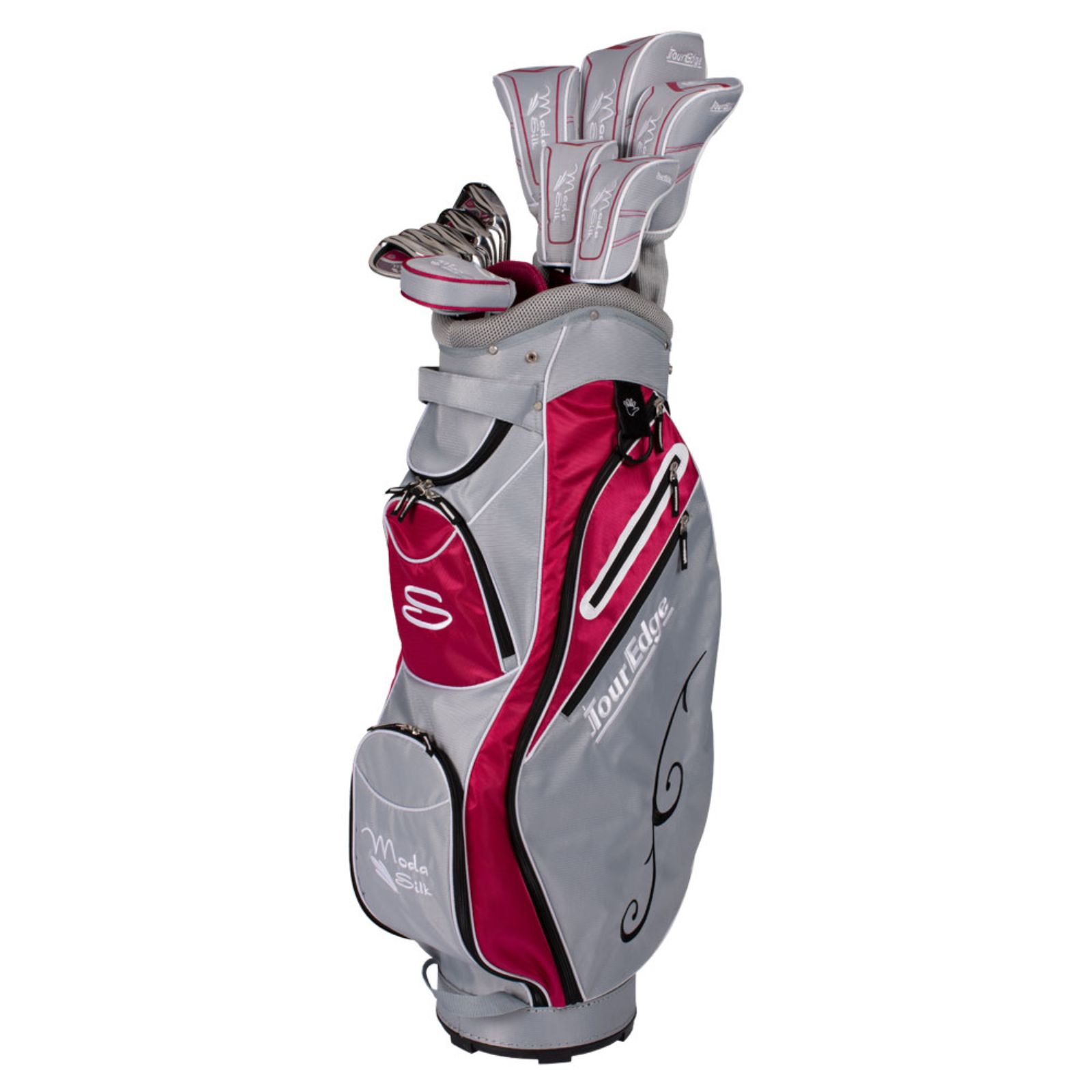 Tour Edge Moda Silk Womens Golf Set-Silver-Ruby-RH?