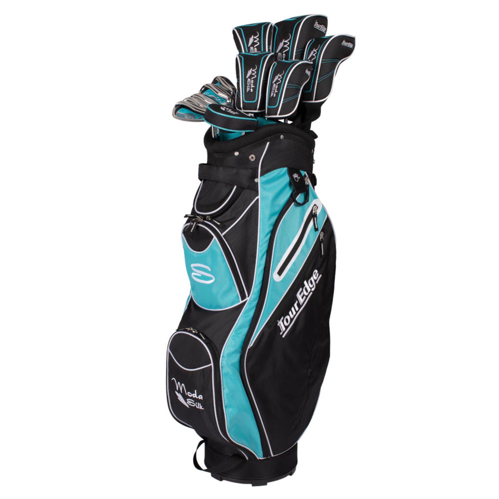 Tour Edge Moda Silk Womens Golf Set-Black-LT Blue-RH?