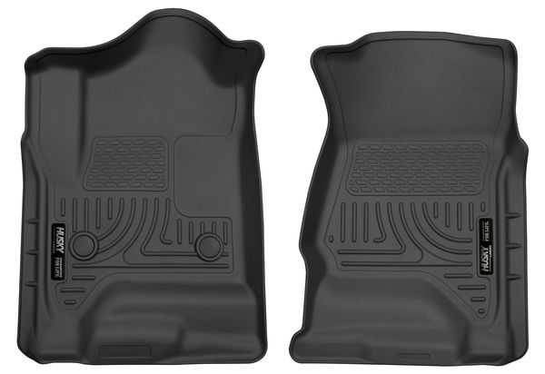 Husky Front Floor Liners -Black 14-18 Silverdo/Sierra-15-18 Escalade-15-2020 Tahoe/Suburban/Yuko