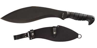 Ka-Bar Kukri Machete 11.5 in Black Blade Kraton Handle