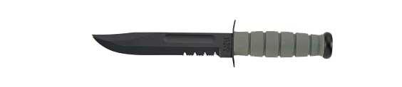 Ka-Bar Full-Size Fixed 7 in Blk Combo Blade Foliage Kraton