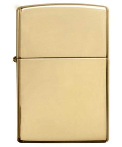 Zippo Windproof Lighter High Polish Brass W/O Solid Brass Engravedhigh Polish Brass