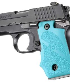 Hogue Sig Sauer P238 Rubber Gripfinger Grooves Aqua