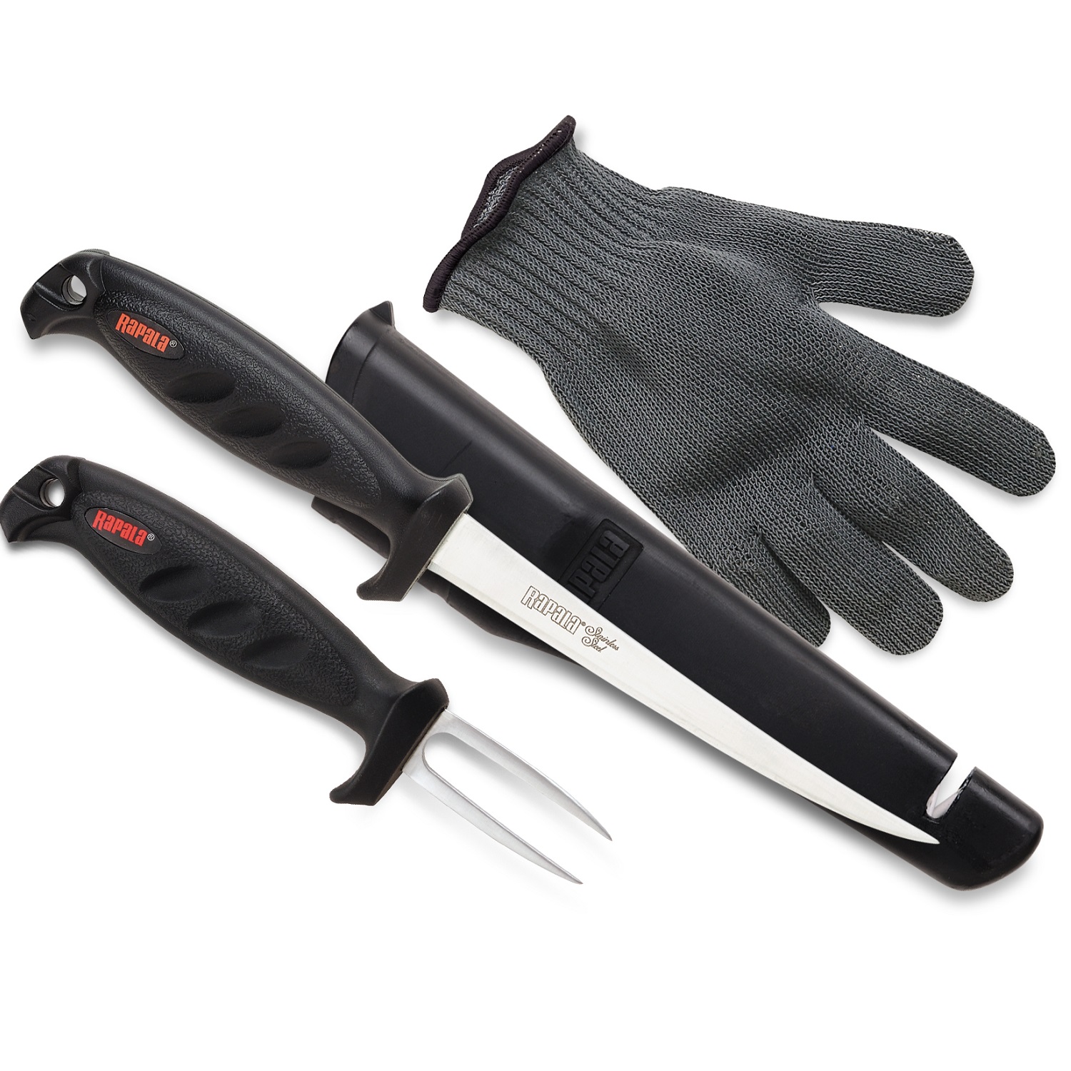 Rapala Fishermans Fillet Combo w/6inFillet-Glove-Fillet Fork
