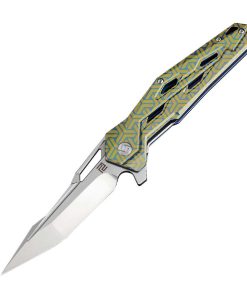 Artisan Bombardier Folder 3.54in Fancy Green Titanium S35VN