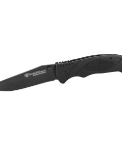 S&W SWA25 Folder 3.25 in Black Blade Rubber Handle