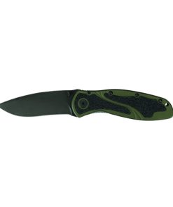 Kershaw Blur Assisted 3.38 in Black Plain Olive Aluminum