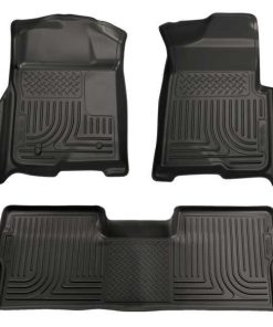 Husky Liners Front & 2Nd Seat Floor Liners (Footwell Coverage)  Ford F150 Super Crew-Black