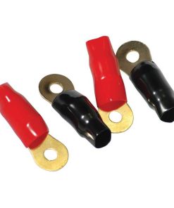 American Bass 1/0 Awg Ring Terminals 4 Pairs Per Pkg.  Red & Black