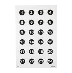 ACTION TGT 24 3" NMBR CIRCLES 100PK
