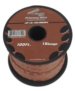 Audiopipe 16 Gauge 100Ft Brown Primary Wire