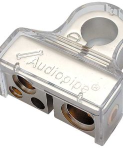Battery Terminal Audiopipe Positive; Platinum Finish