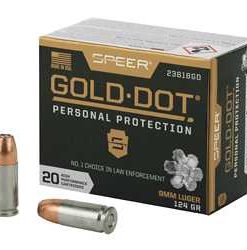 SPR GOLD DOT 9MM 124GR HP 20/200