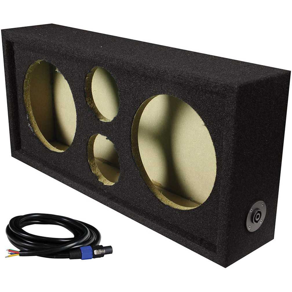 Qpower Full Range Empty Box Holds 2 - 8" & 2 - Super Tweeter W/ Speakon Connection With Cable,1