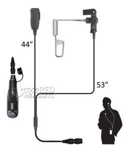 Acoustic Two Wire Mic with multi-pin M7 Connector for Motorola radios.