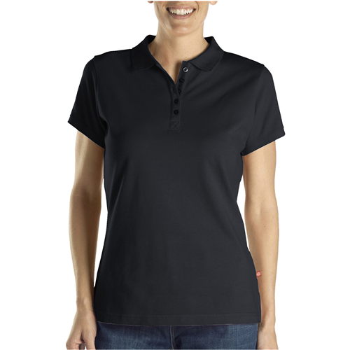 Women's Solid Piqu Polo Shirt-DK-FS023
