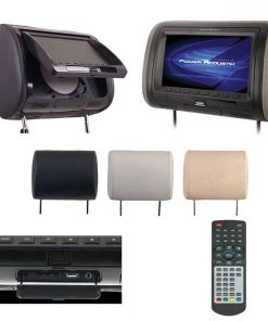 Power Acoustik 7" Headrest Monitor 3-Color Skins Lcd/Dvd Usb/Sd Sold Each,1