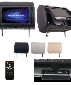 Power Acoustik 9" Headrest Monitor 3-Color Skins Lcd/Dvd Usb/Sd Sold Each,1