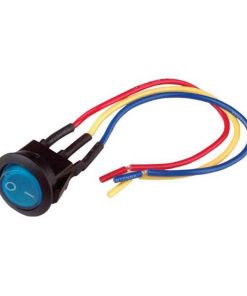 Nippon Mini Rocker Switch With 6" Lead Wire Blue Color Led,1