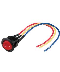 Nippon Mini Rocker Switch With 6" Lead Wire Red Color Led,1