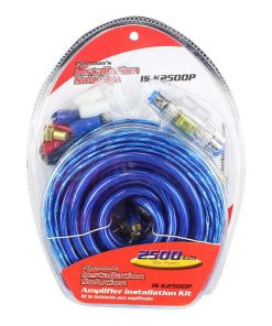 Pipeman 4 Gauge Amp Kit Blue/Silver Wire Afc Fuse