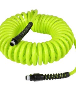 Flexzilla Polyurethane Recoil Hose 1/4in x 25ft w/ 1/4in MNPT Fittings