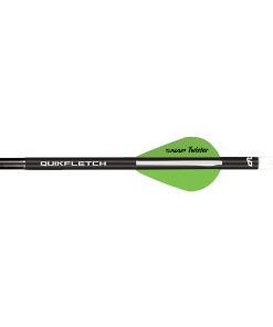 Nap Quikfletch Twister 2? Fletch with BLack Tube White/Green/Green (6 pack)