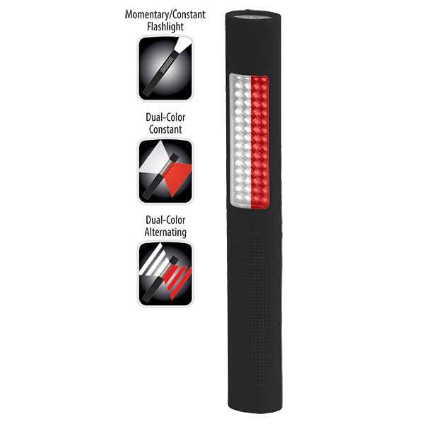 Nightstick Led Safety Light Alternat Redwhite Floodlight White Flashlight Black Soft Touch